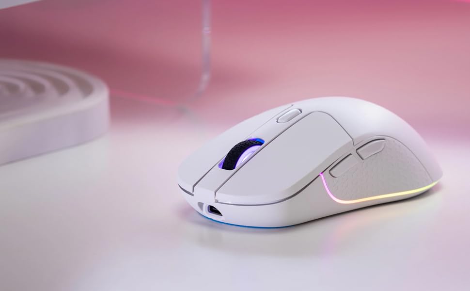Keychron M3 ワイヤレスマウス White / Pixart 3395 Keychron M3 Wireless Optical Gaming Mouse, PixArt Paw 3395 Sensor