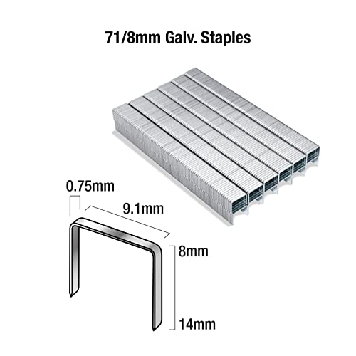 Tacwise 0368 Typ 71/8mm verzinkte Heftklammern, 20.000 Stück