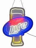 Desung New 24"x20" Millers Lite Wine Glass Beer Neon Sign Man Cave Signs Sports Bar Pub Beer Neon Lights Lamp Glass Neon Light DX178