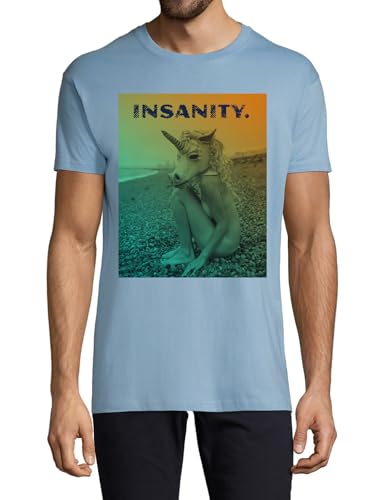 T-shirt homme bleu clair en coton stylé pour les sorties en ville