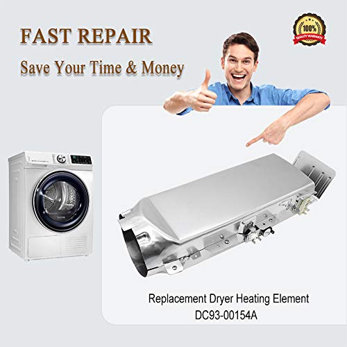 Primeswift DC93-00154A Heating Element Assembly Compatible With Samsung Dryer 3 Wire Duct Heater Fit DV520 DV511 DV45K6200EW DV45K7600EW DV48J7700EW Replace AP5582094 3282568 PS4216214