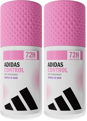 Aprovecha el paquete de 2 desodorantes Adidas Control Roll On. Anti-perspirante vegano y testado con 48h de protección.