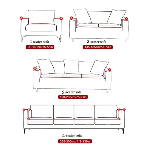 Housse de canapé extensible avec bordure élastique antiglisse