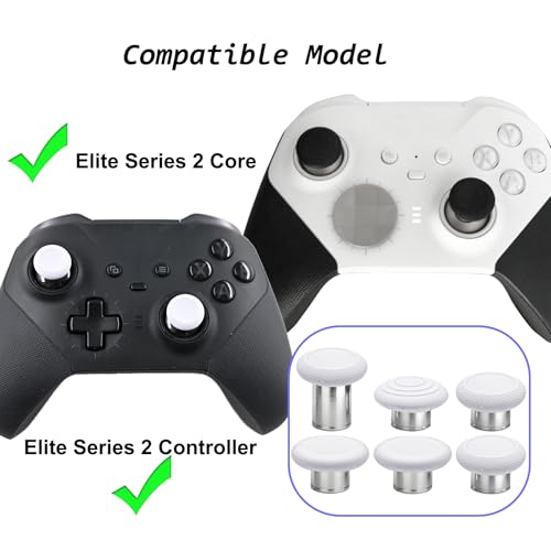 Image of 6 in 1 Metal Magnetic Thumbsticks for Xbox Elite Series 2 Controller,White