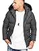 Produktbild behype. Herren warme Jacke mit Kapuze Parka Winterjacke J10-Charcoal-L