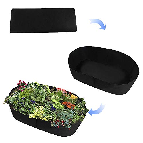 Pannow Fabric Raised Planting Bed, Garden Grow Bags Herb Flower Vegetable Plants Bed Rectangle Planter For Plants Flowers And Vegetables (2Ft X 4Ft) #TOP4
