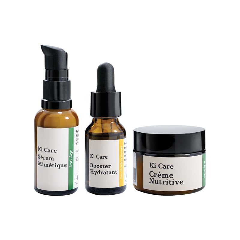 Rutina Facial Derm Repair para Pieles Maduras y Secas: Kit Hidratante y Rejuvenecedor para Mujer con, Mimetic Serum, Booster hidratante y Crema humectante Nutritiva. - Ki Care