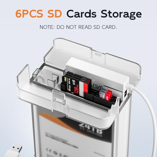 Caja externa para disco duro SATA USB 3.0 2.5/3.5 pulgadas miniatura 6