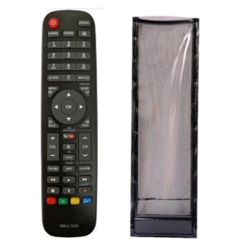 Image of 25 co. Protective Cover for Haier Smart LCD /LED TV Remote Control PU Leather Cover Holder Tv Remote Controller (Black)