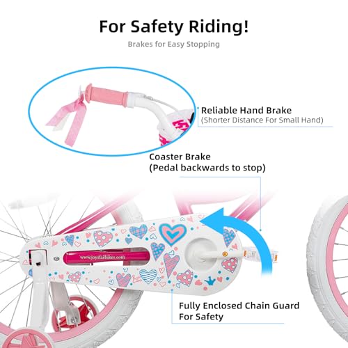 image for JOYSTAR 18 Inch Girls Bike for 5-9 Years Old Kids Bike for Ages 5-8 Ye