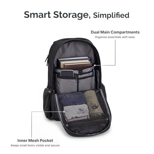 Image of CULT 35L Laptop Backpack, Water-Repellent Travel & Office Bag with Trolley Sleeve, 3-Way Carry System, Organiser Compartments with Shoe Bag - Unisex