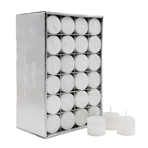 hosley unscented white votive candles 72-pack  clean-burning long-lasting 10-12 hour burn  ideal for weddings home dcor spa events  bulk value for versatile use