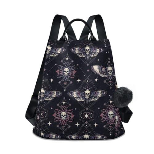 Sac à dos motif squelette antivol avec plusieurs poches pratiques