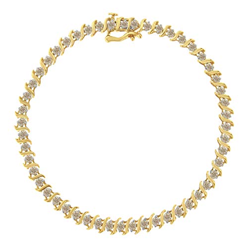 Haus of Brilliance 10K Yellow Gold 2.0 Cttw Diamond 7" S-Link Bracelet (J-K Color, I2-I3 Clarity)