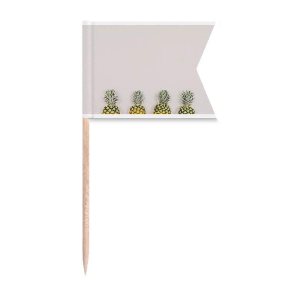 Drapeaux blancs pour cure-dents ananas lors de vos buffets de fête