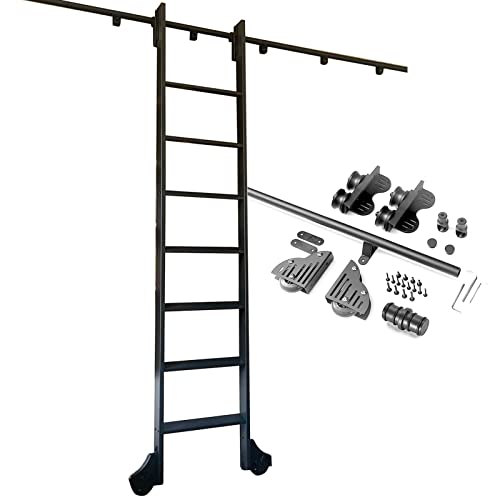 Kit rail pour échelle de bibliothèque coulissante dans un salon