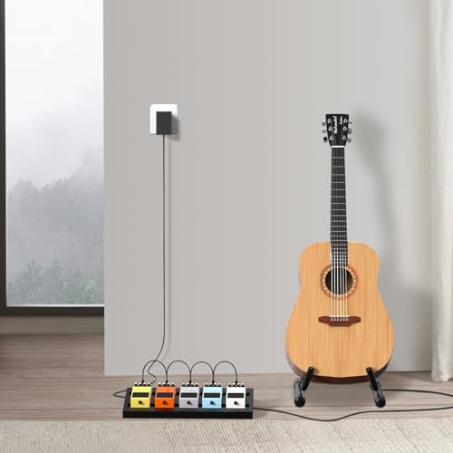 9V Netzteil, Netzadapter 9V 1,5A 1A Tip Negative Kompatibel mit BOSS Effektpedal Casio Keyboard Donner Roland Musical Instrumente Distortion PSA -120S, mit 5-Wege-Daisy-Chain-Kabel