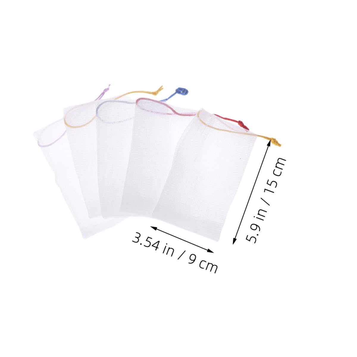 LABRIMP 50 Pezzi Sacchetti Portasapone in Pe Rete Schiumogena la Pulizia del Viso, Design Laccetto Appendibile, Borsa Pratica per Sapone Solido e Detergente