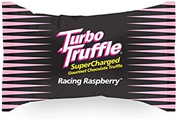 Turbo Truffle Caffeinated Energy Chocolate - 150 mg of caffeine - Bite Size Chocolate Candy Energy Chew with Caffeine (Raspberry), 30 Pc