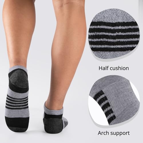 Image of COOVAN 10 Pairs Mens Ankle Socks Men 10 Pack Low Cut Comfort Cushion Casual Socks