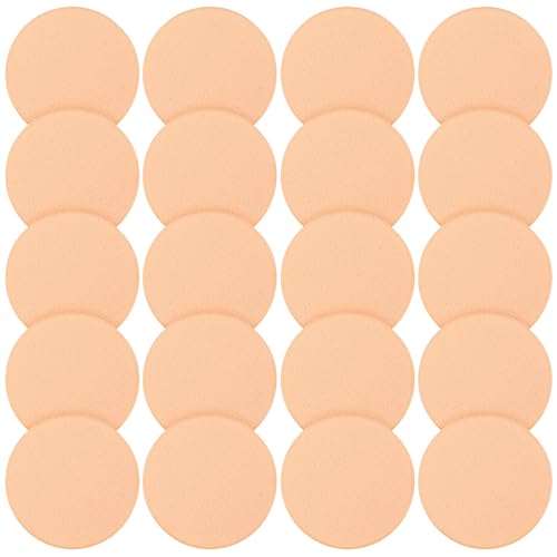 20 Pcs Face Paint Sponge, Makeup Sponges, Round Latex Sponges, Round Makeup Sponge for Foundation Blending, Nude Powder for Liquid Foundations Cream Concealer, Wet and Dry Dual Use