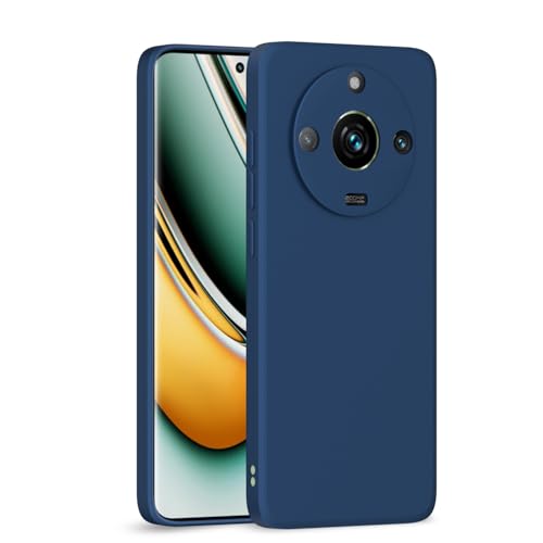 Image of Outlouders Back Cover for Realme 11 Pro / 11 Pro Plus 5G / Narzo 60 Pro 5G | Camera Protection | Durable Soft Matte Silicone Bumper Case (Blue)