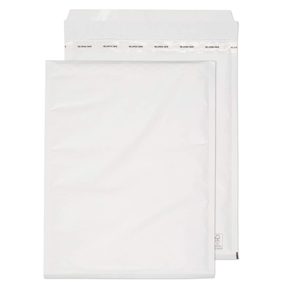 Blake Purely Packaging 360 x 270 mm Envolite Peel & Seal Padded Bubble Envelopes (H/5) White - Pack of 100