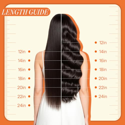 Image of Full Shine Human Hair Clip in Extensions, Balayage Golden Blonde 24 Inch | Real Hair Extensions for Women, 120g 8 Pcs, Invisible PU Weft, Adds Extra Length, Sleek Straight Styling, Heat Friendly