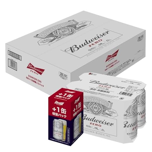 【増量パック】バドワイザー ゼロ 缶 Budweiser [ ノンアルコールビール 350ml × 28本(24+4本) ] [ 低カロリー ]