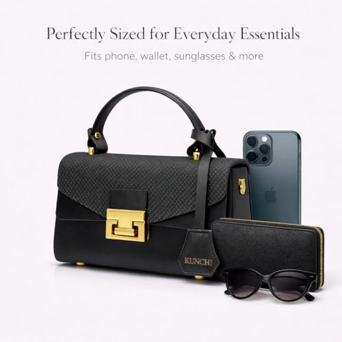 Image of KUNCHI CREST Women's Structured Handbag with Sling Strap | Premium Textured Flap Bag | Elegant Designer Purse for Party, Wedding & Office
