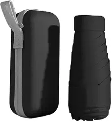 Guarda-chuva ultraleve para chuva, sol, proteção solar, guarda-chuva dobrável UV, mini guarda-sol portátil 14 cm/5,51 pol