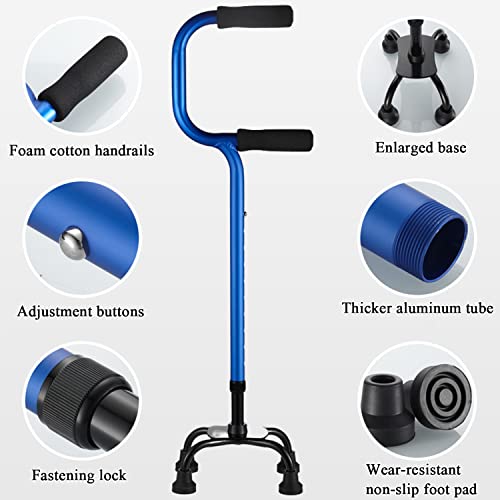 Laska Quad Cane – lekkie aluminium z szeroką podstawą dla zwiększonej stabilności i wsparcia