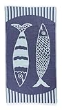 Hat Attack Women's Novelty Turkish Towel, Navy/Teal, One Size