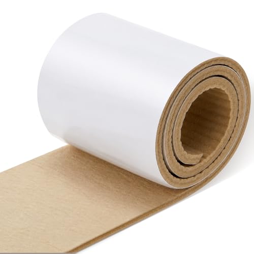 Jecery Adhesive Felt Roll, 1/4" X 6" X 1.25 Yard, Light Brown