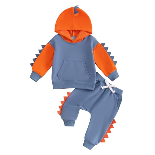Image of Baby Boy Clothes Infant Hoodie Set Long Sleeve Sweatshirts with Elastic Pants 2Pcs Toddler Fall Winter Outfit