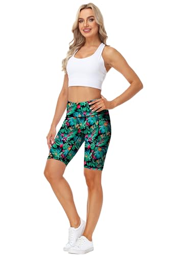 Image of AOBUTE Womens 9 inch /10 inch /11 inch Long Swim Board Shorts High Waisted UPF 50+ Biker Shorts with Pockets