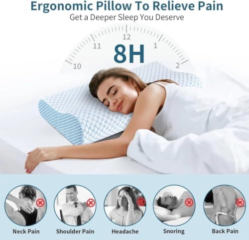 Zyculow oreiller ergonomique cervical anti douleur dodo 50x30