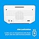 TechniSat DIGITRADIO 50 SE - Radiowecker (DAB+/UKW Tuner, dimmbares Display, Wecker mit zwei einstellbaren Weckzeiten, Snooze, Sleeptimer, 1,5 Watt, Kopfhöreranschluss, USB-Charging) weiß