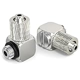 TAILONZ PNEUMATIC 4MM Tube OD x M5 Thread Elbow Miniature Quick Release Couplings Locking Pneumatic Fittings PL4-M5 (Pack of 10)
