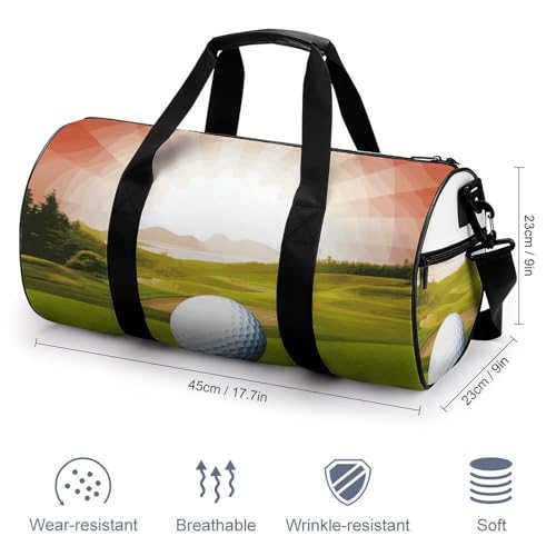 Golf Sport Gym Bag for Men Women, Sturdy Oxford Cloth Travel Bags with Removable Shoulder Strap, Waterproof Duffel Bag for Fitness, Travel, Yoga2