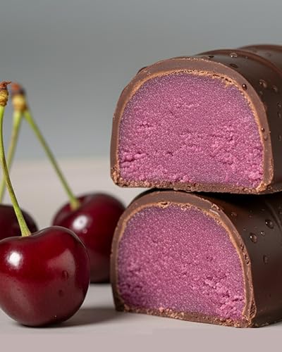 Lemke Marzipanbrot Very Cherry 120 g – Handgemacht – Edelmarzipan mit fruchtiger Kirschnote in Edelbitterschokolade – Premium Marzipan aus Berliner Manufaktur – Feinkost Geschenk