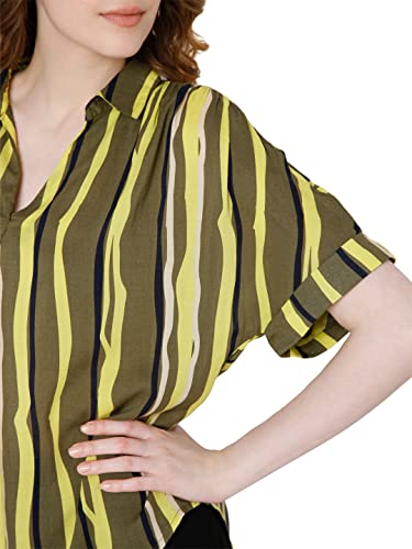 Image of VERO MODA Printed V-Neck Viscose Womens Top (S22VM10273003-P)