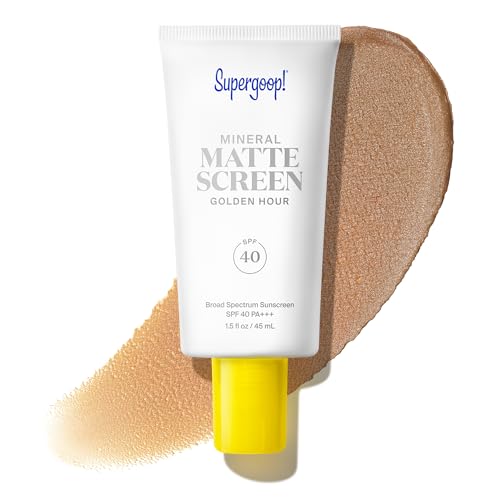 Image of Supergoop! Mineral Mattescreen SPF 40 - Mineral, Oil-Free Broad Spectrum Sunscreen - Smooths Skin's Appearance, Minimizes Pores & Controls Shine - Water & Sweat Resistant