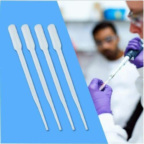 Spancare 3ML Pasteur Pipette Droppers with (Pack of 100) Used in Laboratory