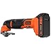 BLACK+DECKER 20V MAX Multi Tool, Oscillating Tool Kit, 6-Speed, Quick Blade Change For Multi-Tool Needs, Cordless (BDCOS20D1K)