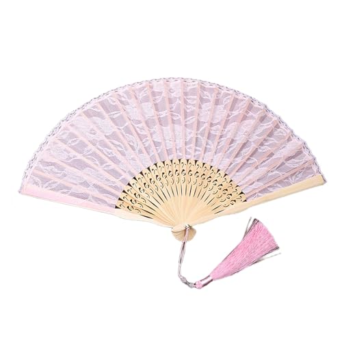 NTCLHFXU Fashion Wedding Laces Folding Fan Wedding Cosplays Partys Home Decorative Ancient Hand Decoration Handheld