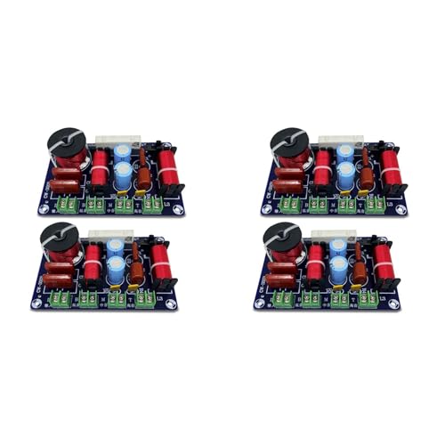 Sprressal 4PCS 3-Way 250W 850/5200Hz Frequency Divider DIY Speaker Filter Circuit Treble Medium Bass HiFi Stereo Audio Crossover