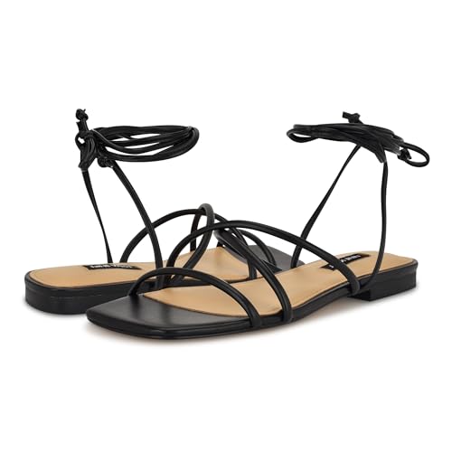 Sandale plate femme NINE WEST chaussure ouverte noire taille 38
