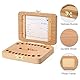 LEADSTAR Zahndose Holz, Bilderrahmen Zahnbox, Milchzahndose Mädchen/Jungen, Milchzähne Box Nabelschnur Zahndöschen, Baby Kinder Geschenk Souvenir Aufbewahrungsbox - 5 Zubehör