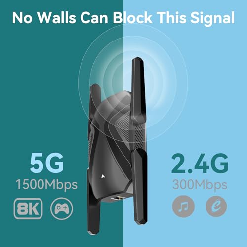 2025 WiFi Extender Signal Booster, 10X Faster WiFi 6 Extender, 18899 sq.ft. Internet Repeater for Home, Dual-Band Network Extender, Wireless Router Signal Amplifier w/Gigabit Ethernet Port, Easy Setup - Image 4